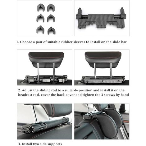 Appui-tête Siège Auto en U, Coussin de Voyage Réglable, Soutien Latéral du Cou pour Dormir en Voiture, Accessoire Confort Conducteur (1/5)