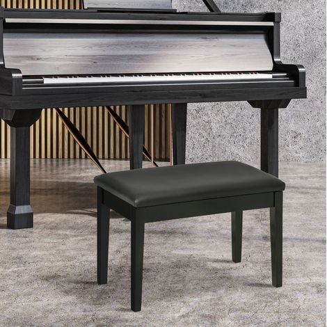 Banc de piano réglable en hauteur avec rangement, noir, 75 x 35 x 49 cm HAVRYA (1/5)