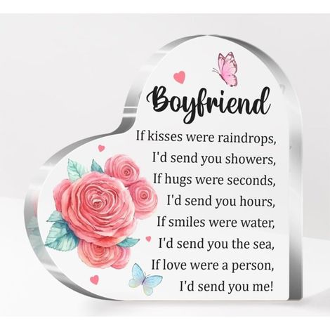 Plaque décorative cœur acrylique, objet souvenir familial pour papa maman sœur(15 cm) (1/4)