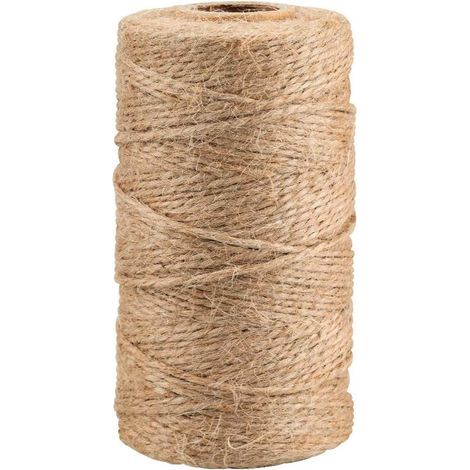 1 Rouleau Ficelle Jute 100 Mètres Diamètre 1mm Corde Naturelle Marron Pour Jardin Bricolage Emballage (1/5)