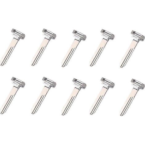 Lot de 10 lames de clé de voiture vierges non taillées pour télécommande intelligente Chrysler Pacifica Voyager (1/5)