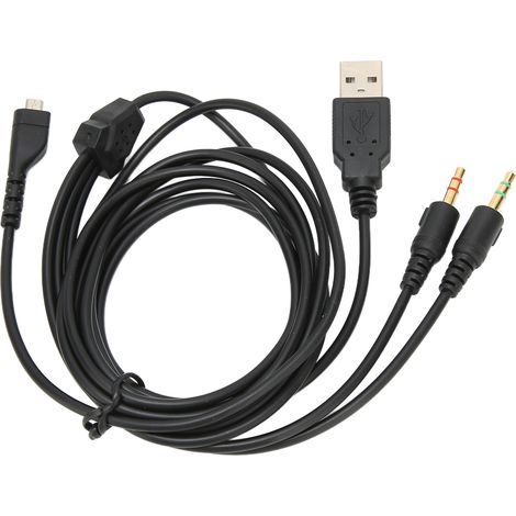 Câble audio pour casque USB et prise audio 3,5 mm avec éclairage pour SteelSeries Arctis (1/4)