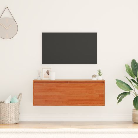 Mueble de pared con estante Otro Marrón cera 100 x 30 x 35 cm vidaXL (1/5)