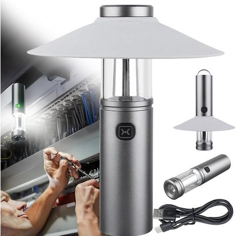 Mini lampada da campeggio a LED ricaricabile con luce calda, ideale per campeggio, escursionismo, emergenze e uragani. (1/5)