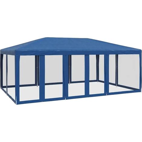 Carpa para fiestas, material resistente, fácil de montar, azul. (1/2)
