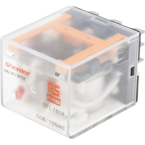 RS PRO Relais sans accrochage 3 RT, bobine 110V c.a. Enfichable 300W ( Prix pour 1 )