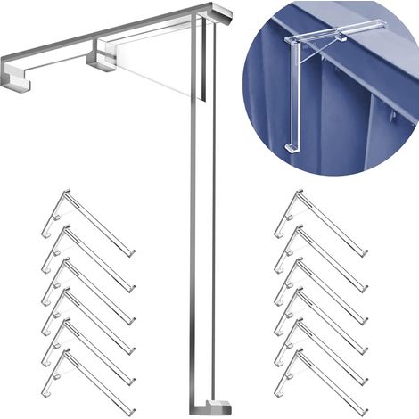 6 Vertical Curtain Covers, 3.5-inch Vacuum Clips, Concealed Vertical Vacuum Fixing Brackets (1/5)