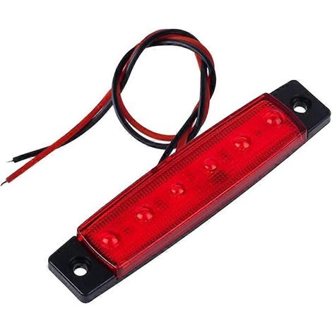 2 Stück 6 LED 12V Anhänger-Kofferraum-Rücklicht Ersatz LED Anhänger-Rücklicht Blinker Bremsmarkierungs-LED-Rücklicht (Rot)-2pcs-Red (1/4)