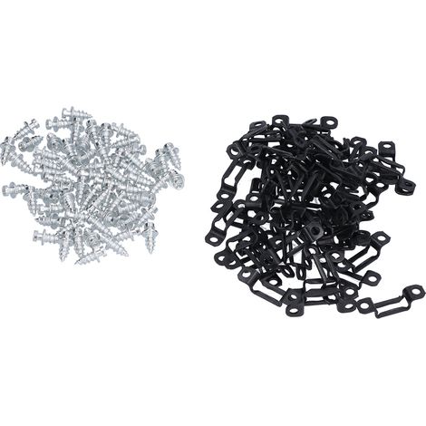 Lot de 60 connecteurs dissimulés 2 en 1 pour meubles, boucles coulissantes, accessoires pour armoires et penderies. Tous les modèles passent. (1/5)