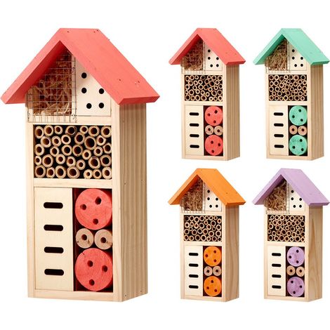 Hotel para insectos, colores surtidos, 130 x 85 x 260 mm