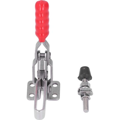 Pince à bascule à dégagement rapide en acier inoxydable, à verrouillage vertical par poussée-traction, pour équipements mécaniques