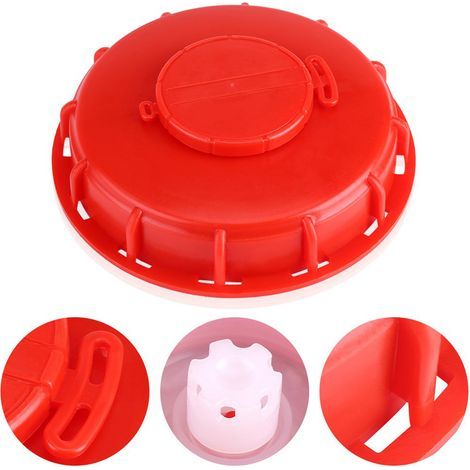 SJLERST IBC Bouchon de réservoir, Bouchon de réservoir Capuchon en plastique Capuchon de stockage de liquide Adaptateur 163 mm (1/5)