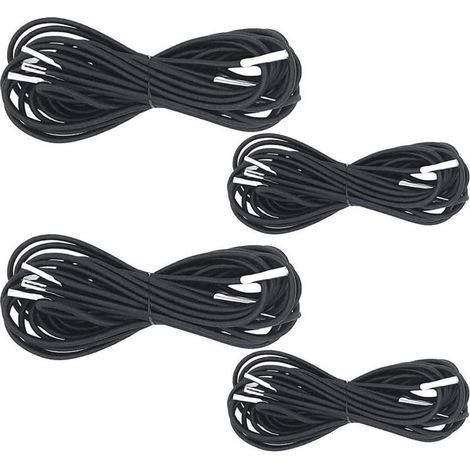 Lot de 4 tendeurs pour chaises longues pliantes, auto-réparables, légers et portables (noir) (1/5)