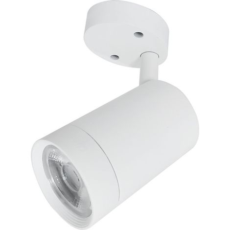 Barcelona Led – Spot orientable GU10 blanc – Angle d'ouverture 36° – Pour installation murale ou plafond – IP20 pour usage intérieur