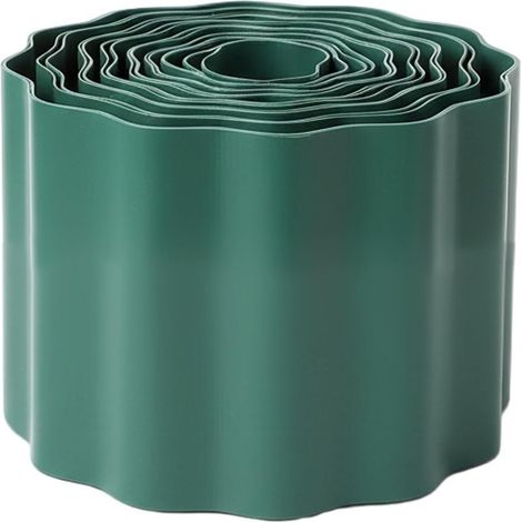 Bordure de jardin- bordure de pelouse ondulée et flexible- 40 cm x 9 m – facile à couper- en plastique- convient aux parterres de fleurs et à l'aménagement paysager de la pelouse. (1/5)