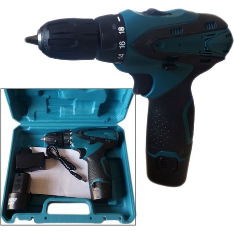 Trade Shop - Mini Trapano Avvitatore 12volt Doppia Batteria Carica Batteria Valigetta - (1/3)