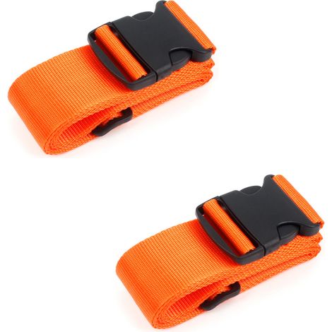 Luggage Strap - 5 Cm Width - 200 Cm Max Length - Fluorescent Color - For Suitcases Backpacks Handbags - 1 Piece (1/5)