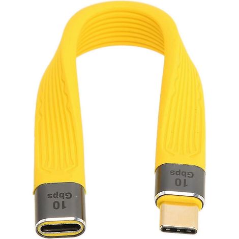 Câble de données Type-C mâle-femelle, transmission haute efficacité 100 W 5 A 10 Gbit/s, câble de données flexible FPC de 13,5 cm de long, compatible avec les voyages et autres scénarios. (1/5)