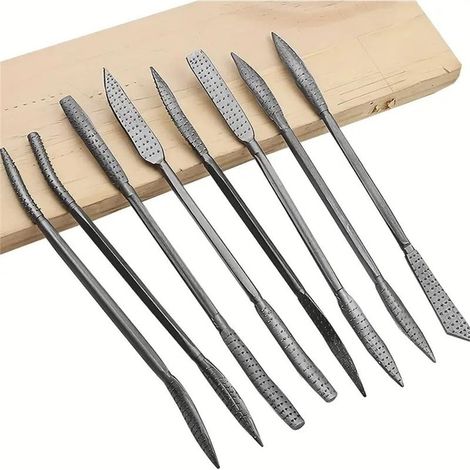 8 Pcs Outil De Sculpture Sur Pierre Burins, Outils À Découper En Acier Tungstène En Bois En Pierre Section Sculptée Carbure Outil Professionelle Artistique (1/5)