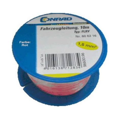 Conrad Components FLRY-B cable rojo 10 metros 1,50 mm²