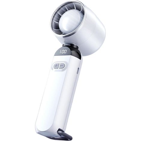 Portable Handheld Fan - Rechargeable Portable Fan Handheld - High Speed Blower, Quiet Cooling Device, USB Desktop Blower With Digital Display, 100 Speeds Adjustable For Camping, Hiking (1/5)