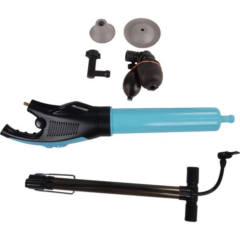 Déboucheur toilette et évier, kit outil de débouchage canalisation, ensemble pour cuisine et salle de bain, 2 pièces, ventouse robuste. (1/5)