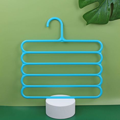 Cintre pour Pantalons 5 Niveaux - Organisateur d'Espaces Closet PP - Multi-usage pour Écharpes, Serviettes [Lot: 1]