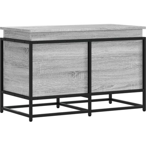 Maison Exclusive - Caja de almacenaje con tapa madera gris Sonoma