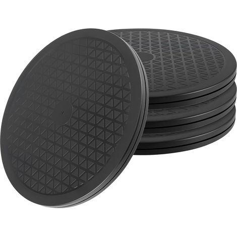 Turntable Set of 4-25 cm Diameter - Steel Ball Bearing - 360° Rotation - for TV, Kitchen, Baking, Scrabble - Max Load 25kg (1/5)