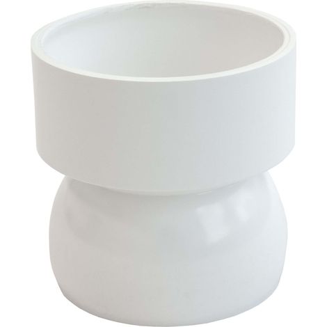 INEFA Raccord coudé pour tuyau coudé, PVC 50mm Raccord de tuyau, accessoire de gouttière, montage simple par emboîtement, Made in Germany - Blanc (1/5)