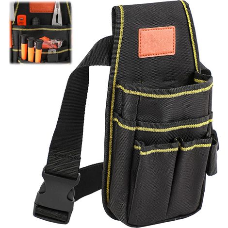 Tool Belt, Tool Bag, Oxford Fabric Belt Tool Pouch Organizer with Adjustable Belts for Carpenter Electricians Manufacturers Technician (1/5)