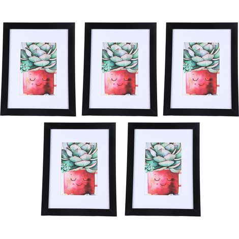 Lot de 5 Cadres Photo Transparents PVC, Design Moderne et Minimaliste, à Fixer au Mur ou à Poser sur Bureau, Décoration DIY (1/5)