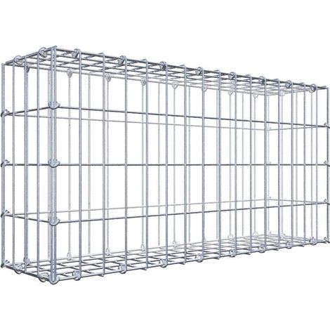 Gabiondeco - Gabion 80 cm x 40 cm x 20 cm (L x H x P). mailles 5 x 10 cm. Fermeture par anneaux en c - Made in Germany (1/5)