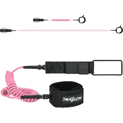 Guinzaglio di sicurezza per tavola SUP, lunghezza 3 m - rosa