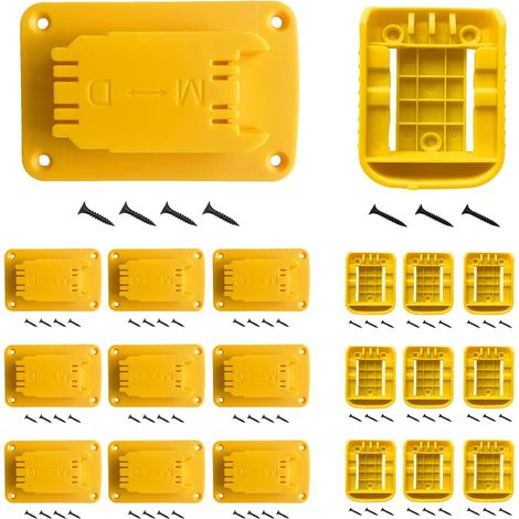 APEX Supports d'outils et de batterie pour perceuse sans fil Dewalt 20V, jaunes, lot de 10.