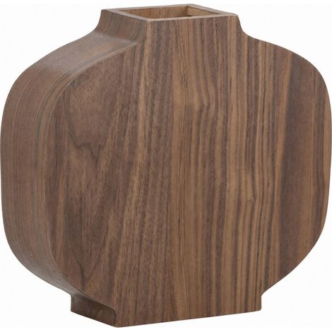 Vase décoratif en bois mdf brun - Brun (1/5)
