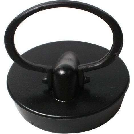 Bouchons universels, Lot de 2, Bouchon de vidange pour Baignoire, Cuisine, Salle de baine, Noire, en Caoutchouc (1/3)