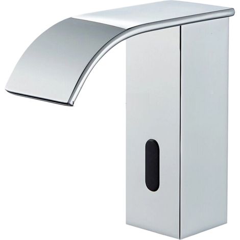 Robinet automatique sans contact pour salle de bain, robinet d'évier de salle de bain alimenté par piles en laiton activé par le mou (1/5)