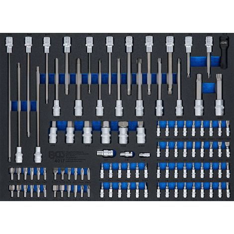 BGS 3/3 inserti carrello officina: 104 pezzi bit e inserti per bit - 4017 (1/3)