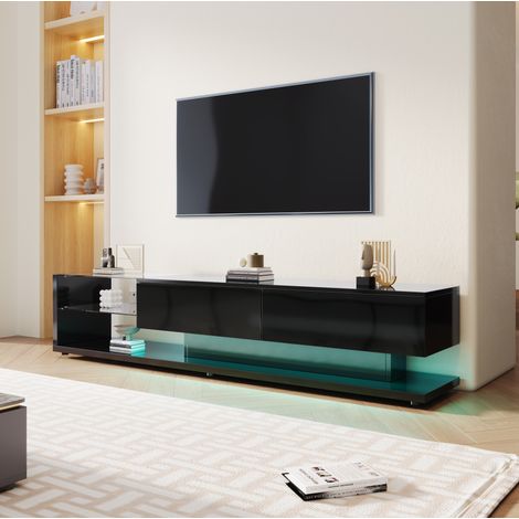 mobile contenitore 170 cm tv LED app nero OKMYHOME (1/5)