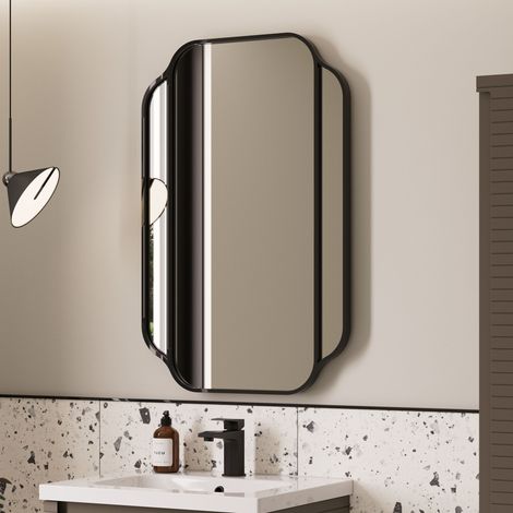 Signature Marco Bathroom Mirror 900mm H x 600mm W - Black
