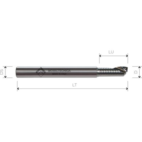 MTEC501.46 - FRESAS HELICOIDALES DE HW POSITIVAS Z1 - MOBILTECNICA .46D14  LU 42  DS14  LT100  Z1  POS  IZQ