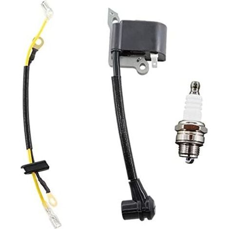 ZVD Bobine dallumage avec bougie dallumage pour Husqvarna 136 137 137E 141 142 142E 235 240 23 26 36 41 Remplace 545199901 (1/4)