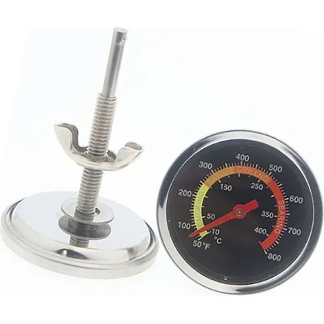 Bimetall-Ofenthermometer mit Halterung, Sockel und Drehknopfanzeige für Grillgeräte (1/5)