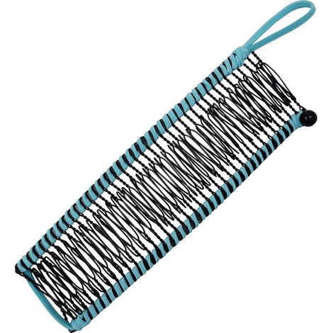 Pinza para el cabello tipo banana extensible, peine doble, accesorio para el cabello, para cabello grueso y elástico, 40 dientes, pinzas para el cabello de mujer, azul lago