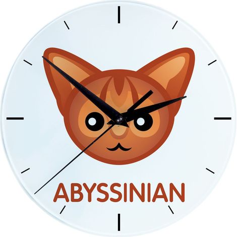 Reloj abisinio de MDF con gráficos e inscripción de Art-Dog (1/4)