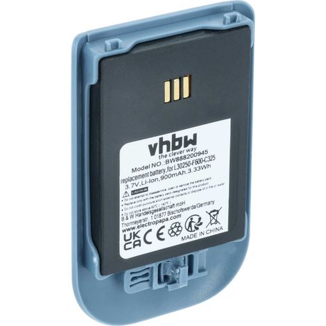 vhbw Akku kompatibel mit Avaya DH4, IP63, WH1, 3740, 3725, 3720 schnurlos Festnetz Telefon (900 mAh, 3,7 V, Li-Ion) Blau Grau