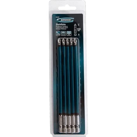 Gross 11203 Bit Set 5 pcs PH2 x 150mm, S2 steel