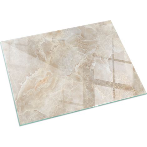 Kaminofen Glasplatte Kaminplatte Kaminglas Ofenglas gehärtetem Hitzeschutz für Kamin Bodenplatte Funkenschutzplatte Natursteinmuster 60x40 cm