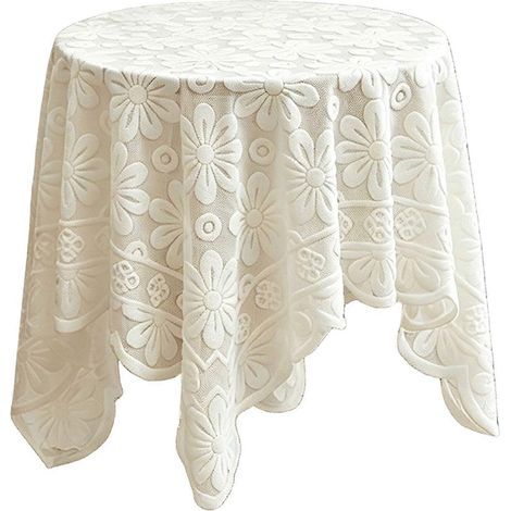 Nappe ronde jacquard, nappe décorative à motif tournesol, nappe en dentelle pour table de réception (mariage, restaurant, banquet). (1/5)